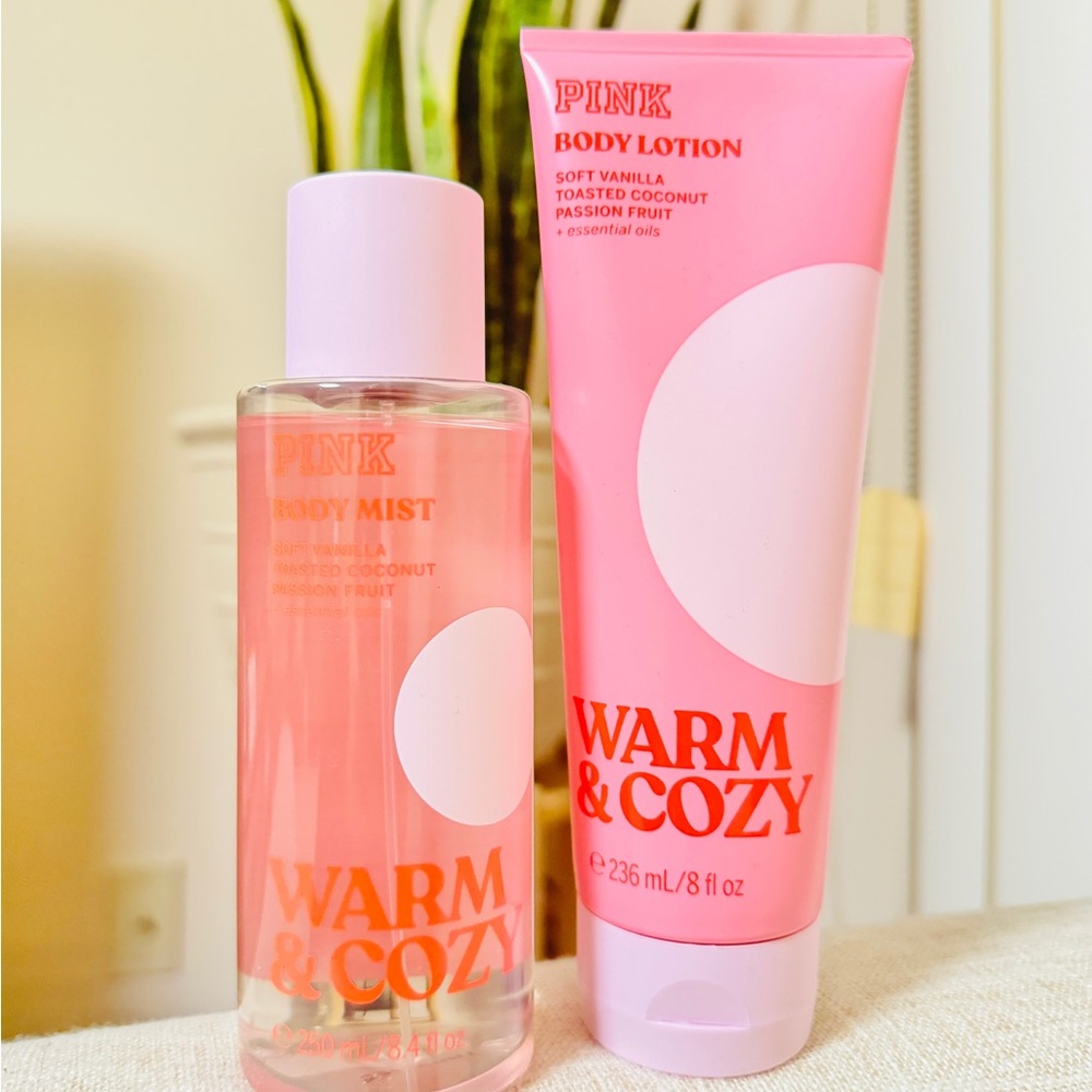 PINK Victoria's Secret Warm & Cozy Body Mist and Lotion - Pink